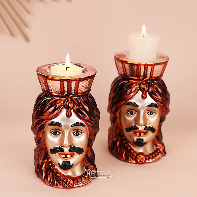 Декоративный подсвечник Жан-Жак Дюбуа 13 см красный EDG (ЭДГ)