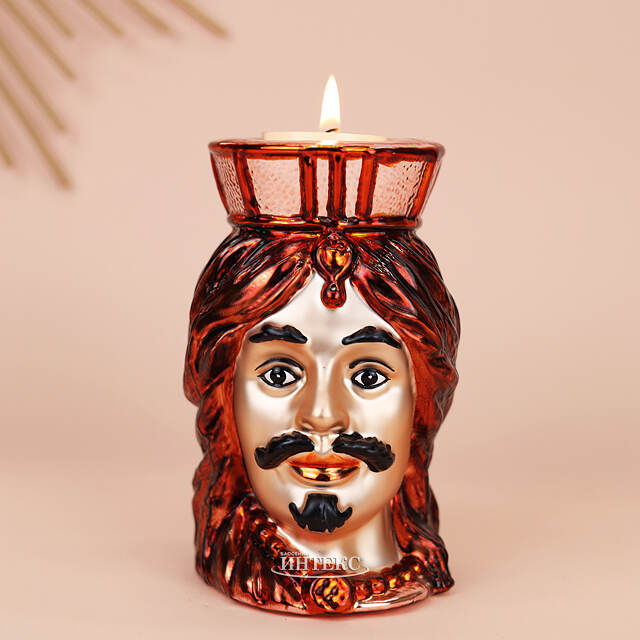 Декоративный подсвечник Жан-Жак Дюбуа 13 см красный EDG (ЭДГ)