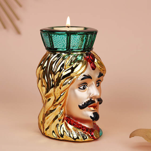 Декоративный подсвечник Жан-Жак Дюбуа 13 см зеленый EDG (ЭДГ)