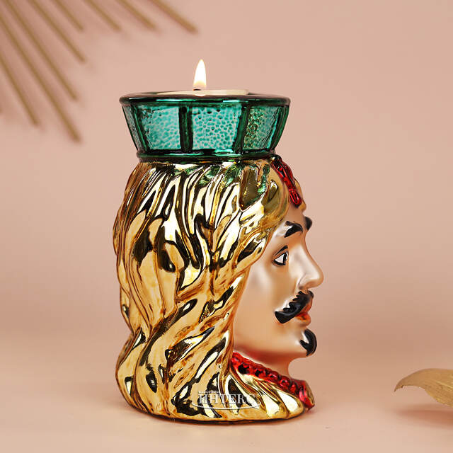 Декоративный подсвечник Жан-Жак Дюбуа 13 см зеленый EDG (ЭДГ)