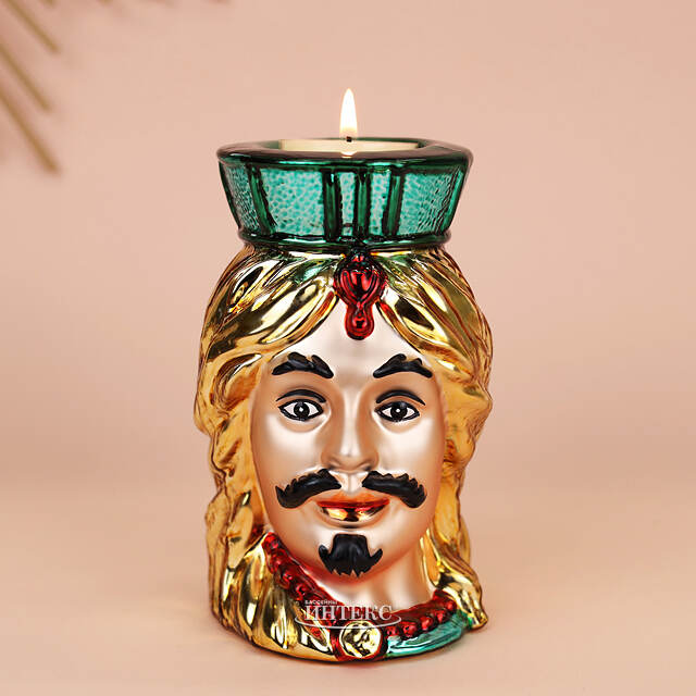 Декоративный подсвечник Жан-Жак Дюбуа 13 см зеленый EDG (ЭДГ)