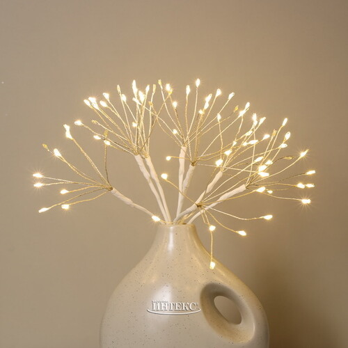 Светодиодное украшение Одуванчик Регардо 20 см, 80 теплых белых LED ламп с мерцанием, IP44 Edelman