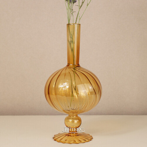 Стеклянная ваза Monofiore 25 см оранжевая EDG