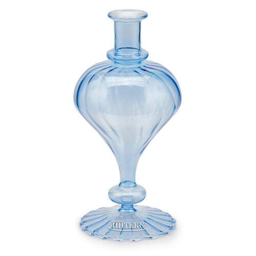 Стеклянная ваза Monofiore 30 см голубая EDG