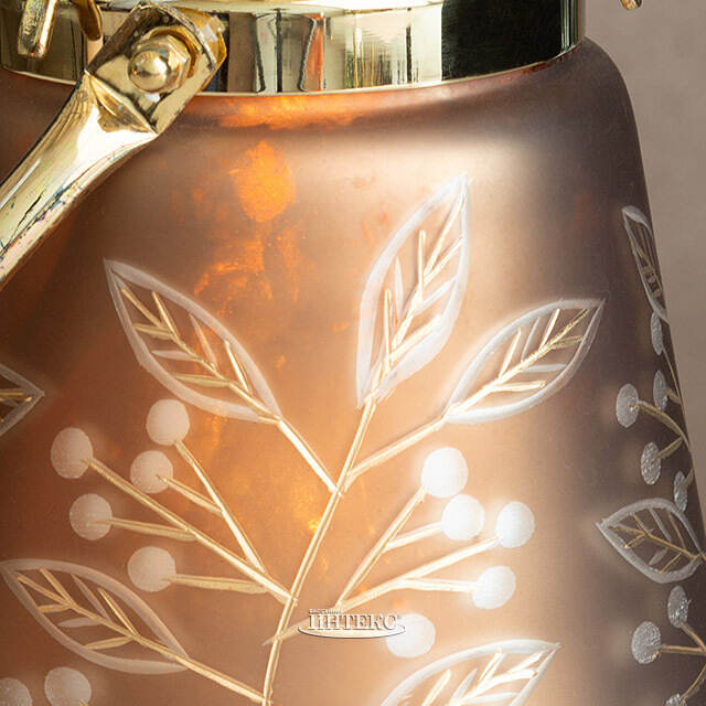 Декоративный подсвечник Miraggio 15 см орех, стекло EDG