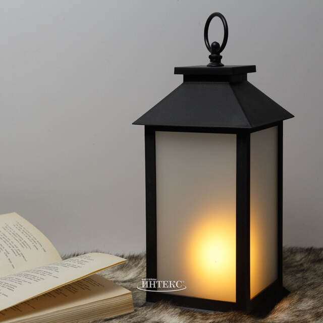 Декоративный фонарь с имитацией пламени Франклин 34 см, на батарейках, IP44 Edelman