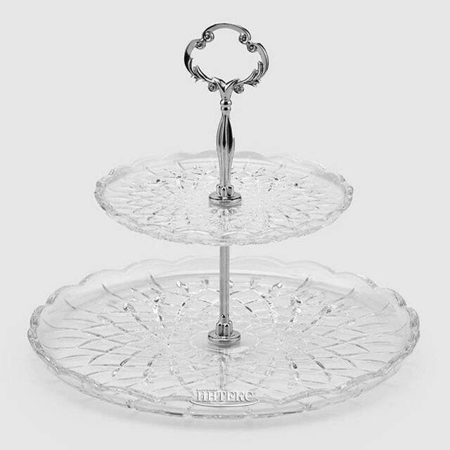 Фруктовница Salisbury двухъярусная 27 см, стекло EDG