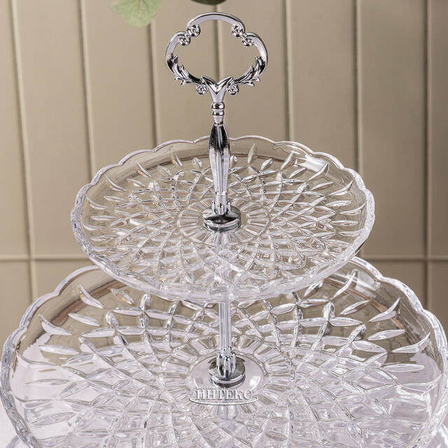 Фруктовница Salisbury трехъярусная 35 см, стекло EDG