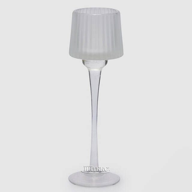 Стеклянный подсвечник-бокал Foscolo White 27 см EDG (ЭДГ)