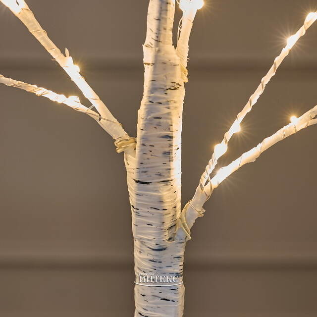 Светодиодное дерево Белая Береза 60 см, 96 теплых белых LED ламп, на батарейках, IP20 Edelman (Эдельман)