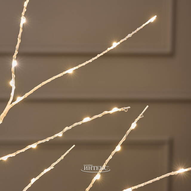 Светодиодное дерево Белая Береза 60 см, 96 теплых белых LED ламп, на батарейках, IP20 Edelman (Эдельман)