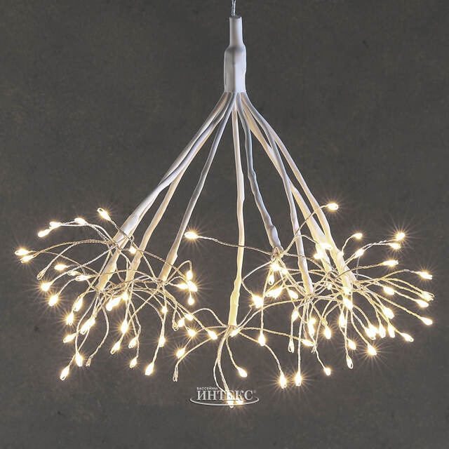 Светодиодное украшение Одуванчик Регардо 30 см, 100 теплых белых LED ламп с мерцанием, IP44 Edelman