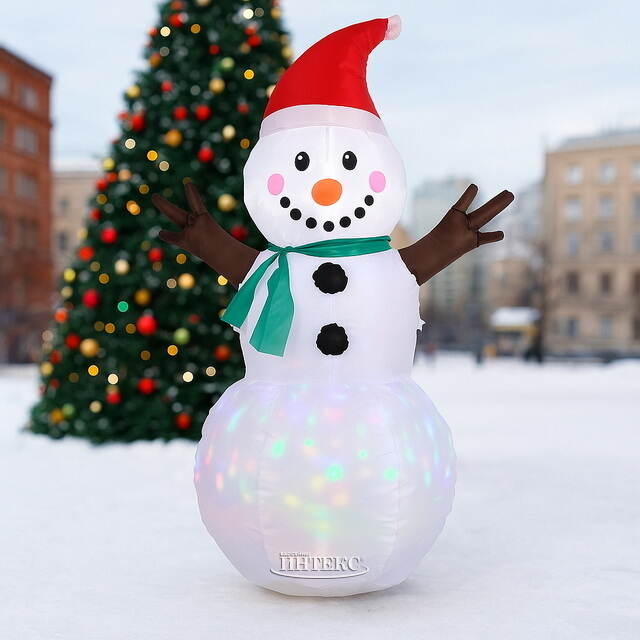 Надувная фигура с подсветкой Снеговик Чарли 120 см, IP44 Edelman