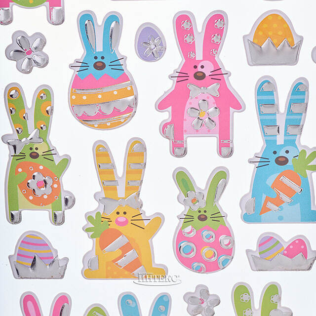 Пасхальные наклейки Кролики 26*15 см Koopman