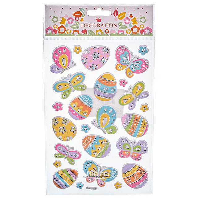 Пасхальные наклейки Бабочки 26*15 см Koopman