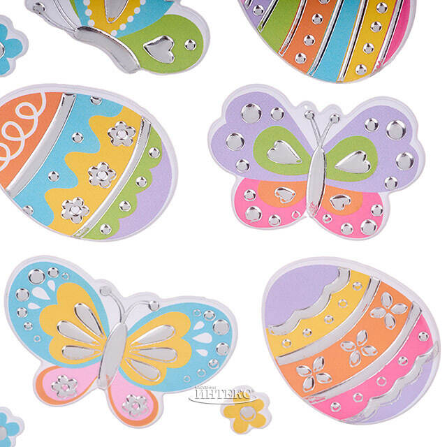 Пасхальные наклейки Бабочки 26*15 см Koopman
