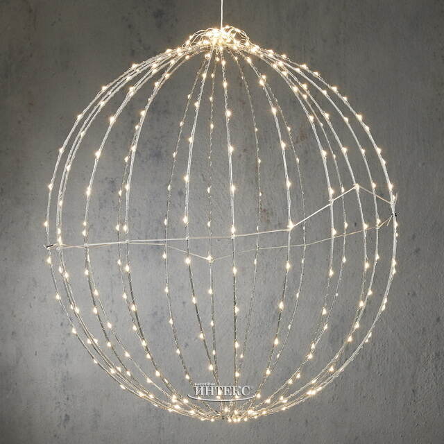 Подвесной светильник Шар Вэллар 60 см, 400 теплых белых LED ламп, таймер, IP44 Edelman