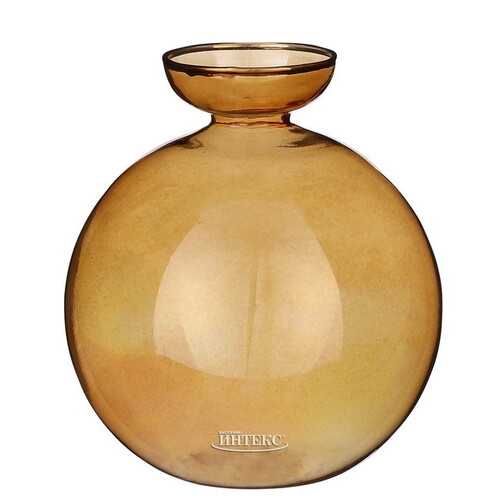Стеклянная ваза Bolivia 15 см янтарная Edelman