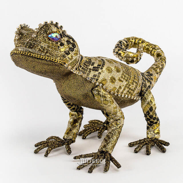 Декоративная фигура Ящерица - Ecailles de Lumiere 28 см золотая Winter Deco