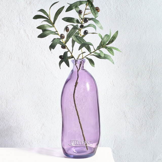 Стеклянная ваза-бутылка Саладеро 35 см лиловая Edelman (Эдельман)