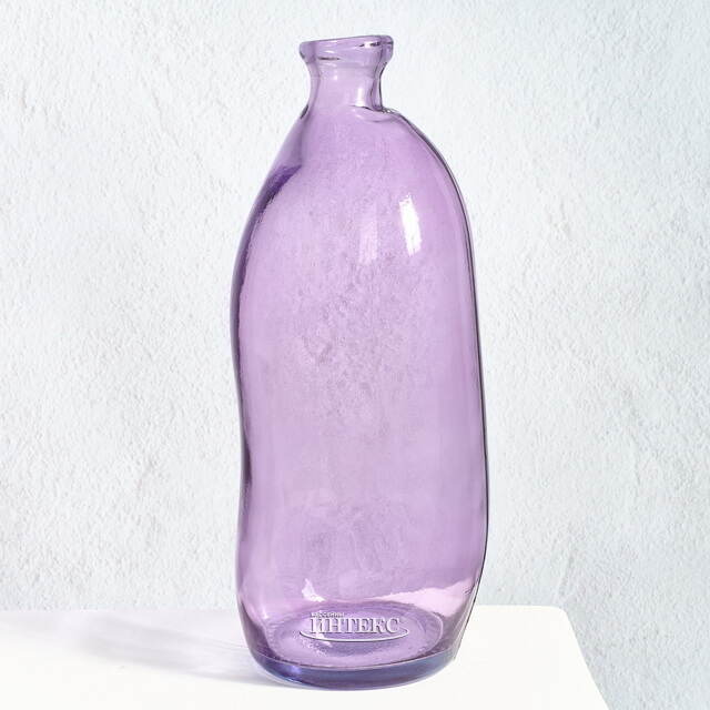 Стеклянная ваза-бутылка Саладеро 35 см лиловая Edelman (Эдельман)