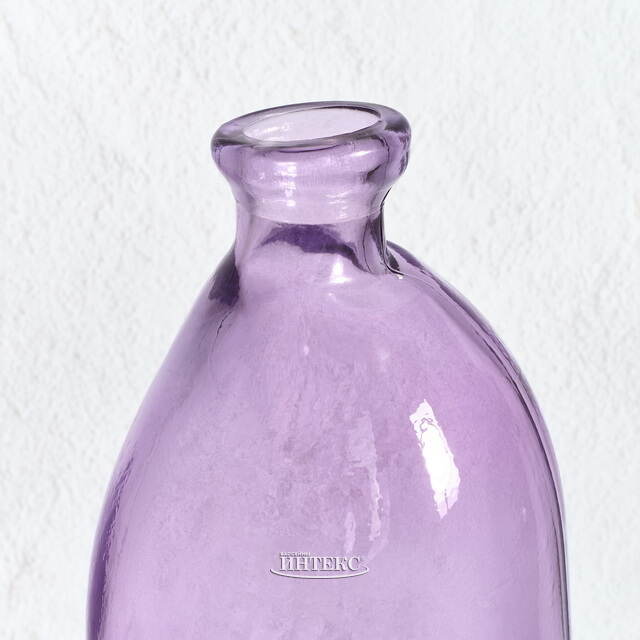 Стеклянная ваза-бутылка Саладеро 35 см лиловая Edelman (Эдельман)
