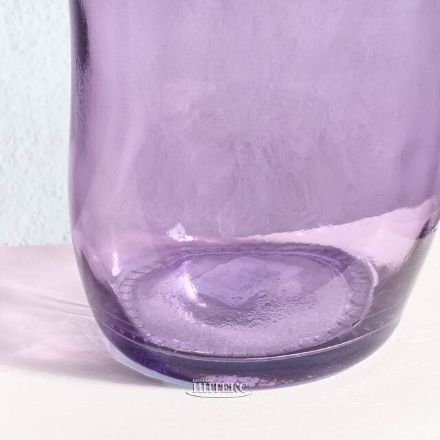 Стеклянная ваза-бутылка Саладеро 35 см лиловая Edelman (Эдельман)