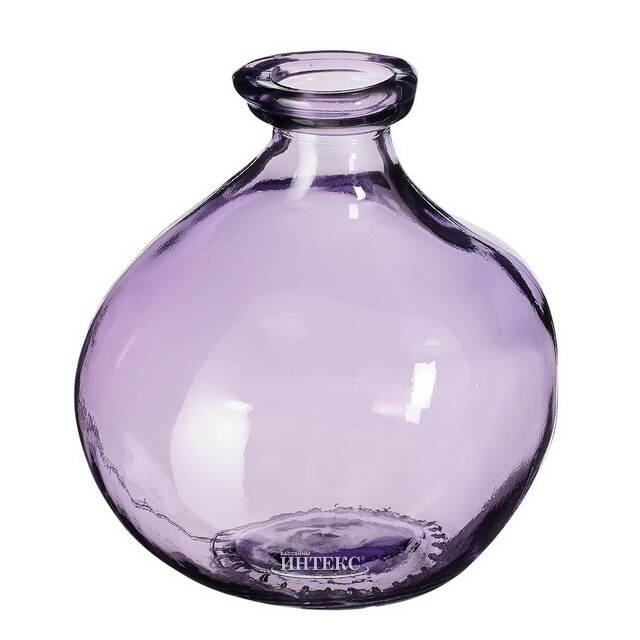 Стеклянная ваза Ронель 18 см лиловая Edelman