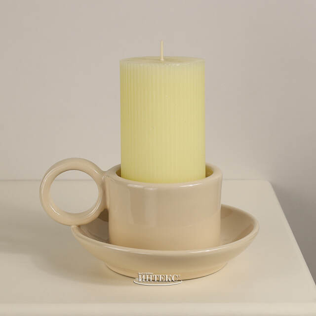 Керамический подсвечник Adelboden 18 см кремовый Edelman