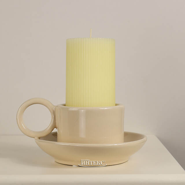 Керамический подсвечник Adelboden 18 см кремовый Edelman