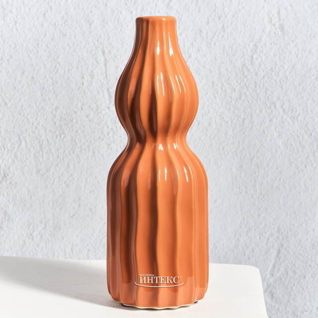 Керамическая ваза Сиракьюс 20 см оранжевая Edelman