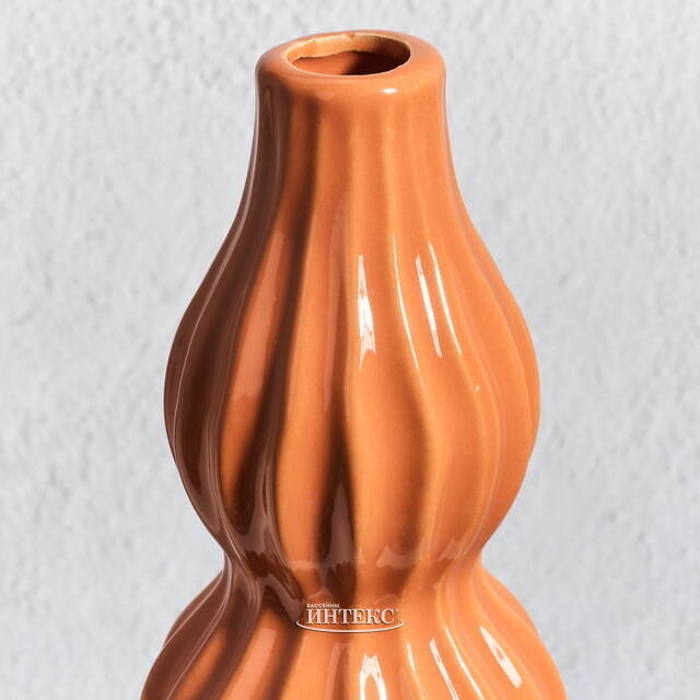 Керамическая ваза Сиракьюс 20 см оранжевая Edelman