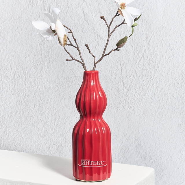 Керамическая ваза Сиракьюс 20 см красная Edelman (Эдельман)