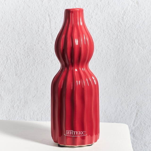 Керамическая ваза Сиракьюс 20 см красная Edelman (Эдельман)