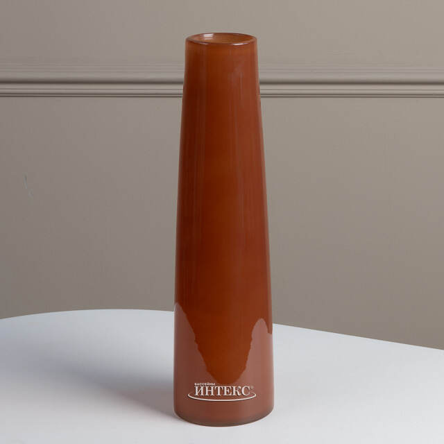 Ваза для цветов Xandra Single 38 см темно-оранжевая Edelman