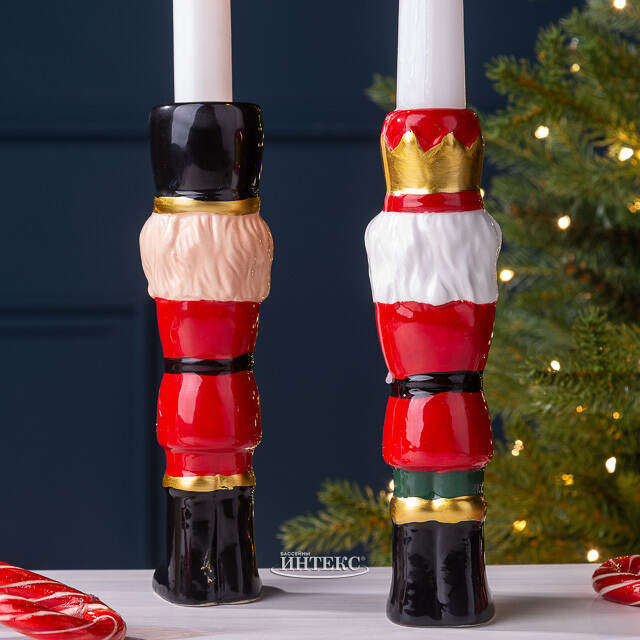 Набор декоративных подсвечников Щелкунчики 18 см, 2 шт Edelman (Эдельман)
