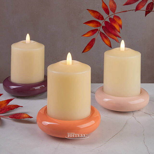 Подсвечник-блюдце Cuscino 11 см бордовый Edelman (Эдельман)