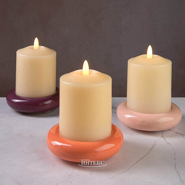 Подсвечник-блюдце Cuscino 11 см бордовый Edelman (Эдельман)