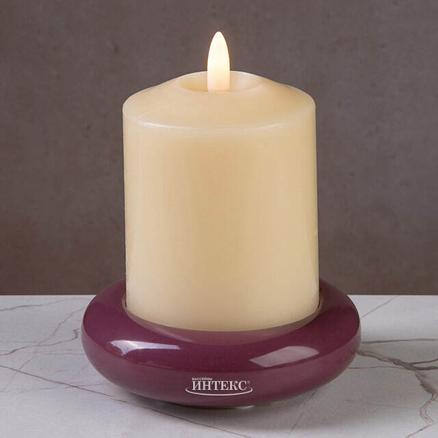 Подсвечник-блюдце Cuscino 11 см бордовый Edelman (Эдельман)