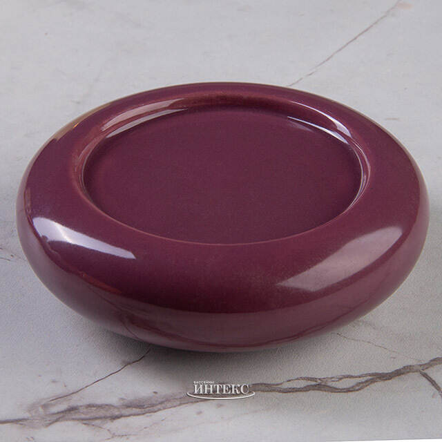 Подсвечник-блюдце Cuscino 11 см бордовый Edelman (Эдельман)