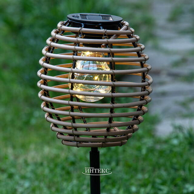Садовый светильник на солнечной батарее Solar Barnsley 23 см бежевый Koopman