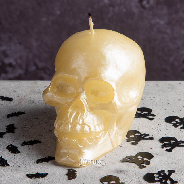 Декоративная свеча-хамелеон Череп 8 см Омский Свечной