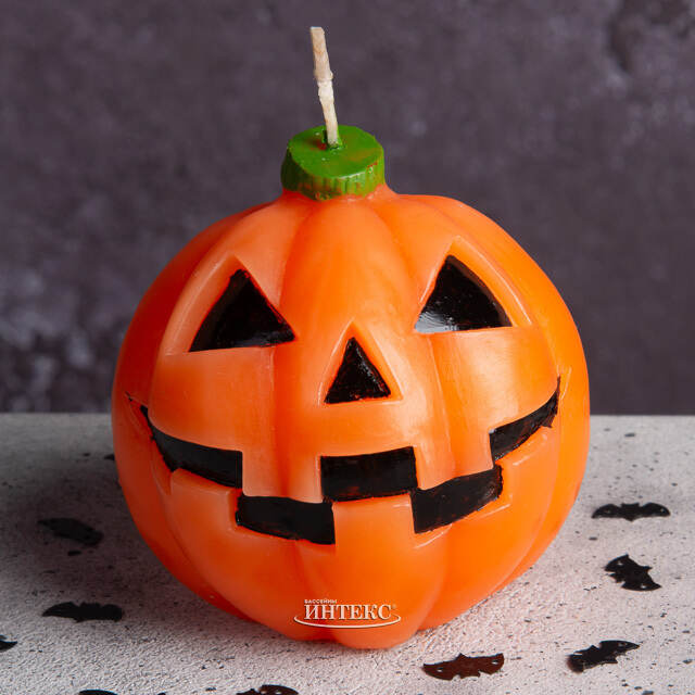 Декоративная свеча Джек-фонарь 9 см Омский Свечной