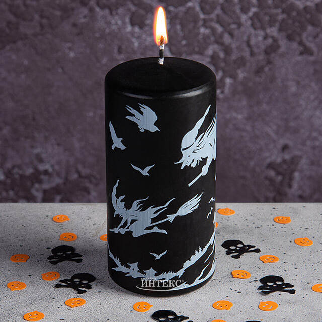Декоративная свеча Хэллоуин - Ночной полет 13 см Омский Свечной