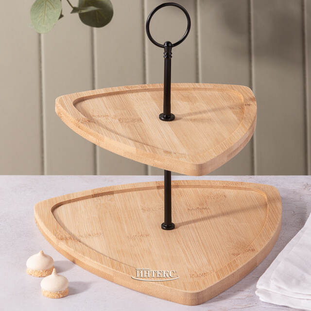 Этажерка для закусок Маддалена 24 см, двухъярусная Koopman