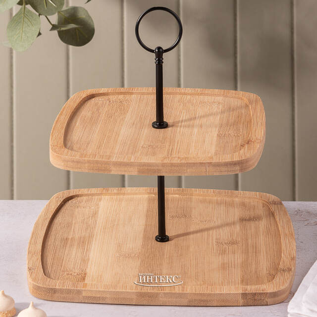 Этажерка для закусок Биргит 24 см, двухъярусная Koopman