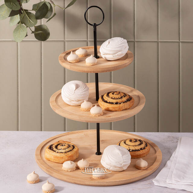 Этажерка для закусок Теофила 34 см, трехъярусная Koopman