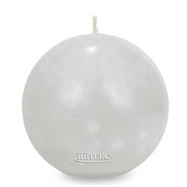 Свеча шар Rembrandt 10 см белая Омский Свечной