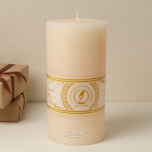 Декоративная свеча Ливорно Рустик 205*100 мм кремовая Омский Свечной