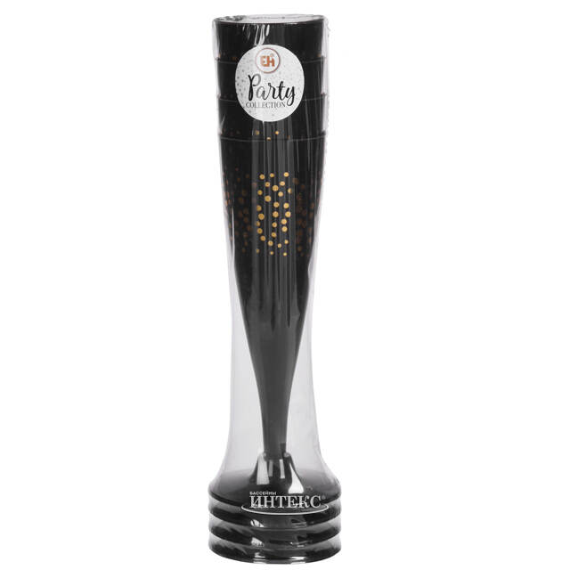 Пластиковые бокалы для шампанского Обсидиан 4 шт Koopman